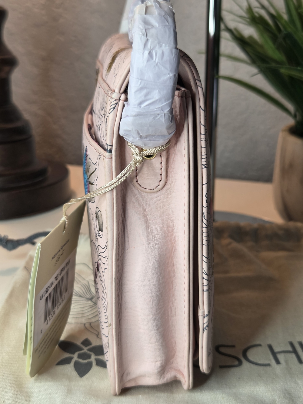 Anuschka Hand-Painted Genuine Leather Flap Front Crossbody Bag - Picture 6 of 14